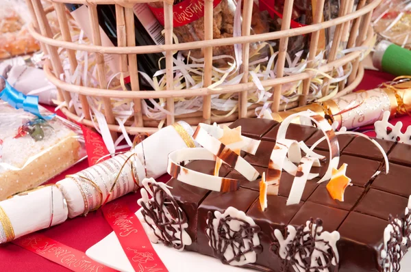 Chocolate cake close up — Stock Photo, Image