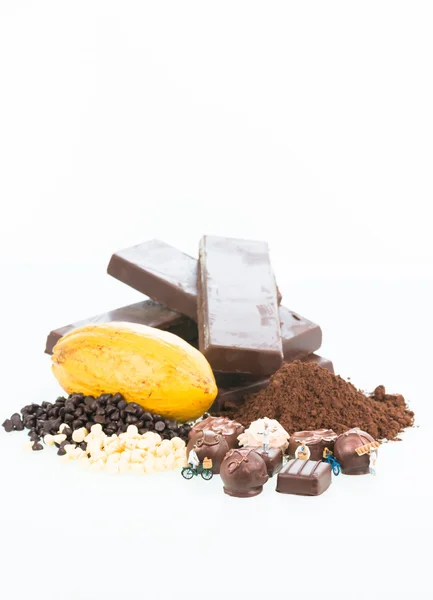 Cocineros de repostería miniatura y cacao — Foto de Stock