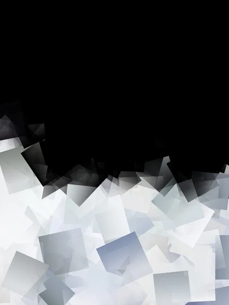 Black and white abstract background, white square shapes on black backgriund — Stock Photo, Image