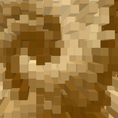 kahverengi zemin 3d soyut blok desen doku 