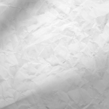 Beyaz arka plan buruşuk kağıt doku ve ışın od spot ışığı