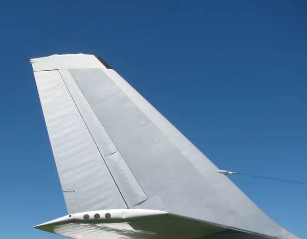 Details Airplane Tail Blue Sky — Stock Photo, Image