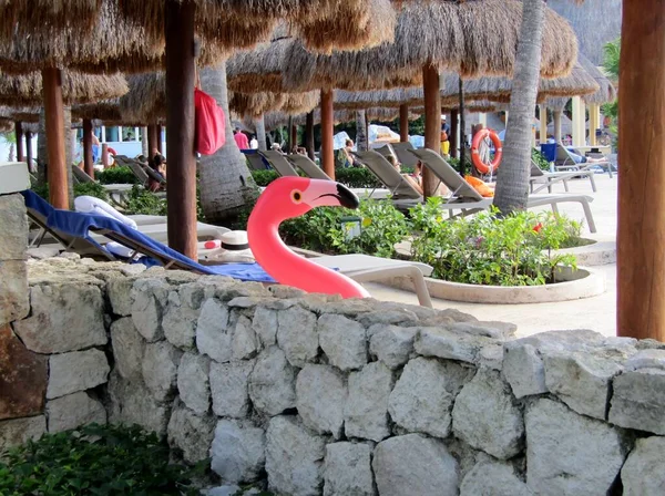 Gente Relajante Relajante Una Playa Sillones —  Fotos de Stock