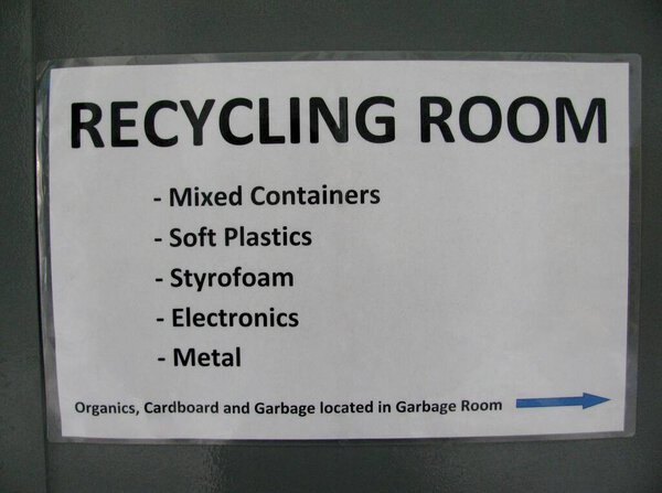 Утилизация Комната ламинированная табличка на двери