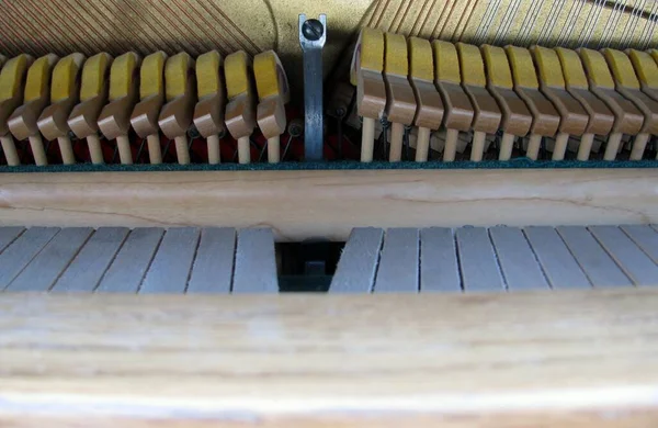 Klavierhintergrund Inneren Eines Klaviers — Stockfoto