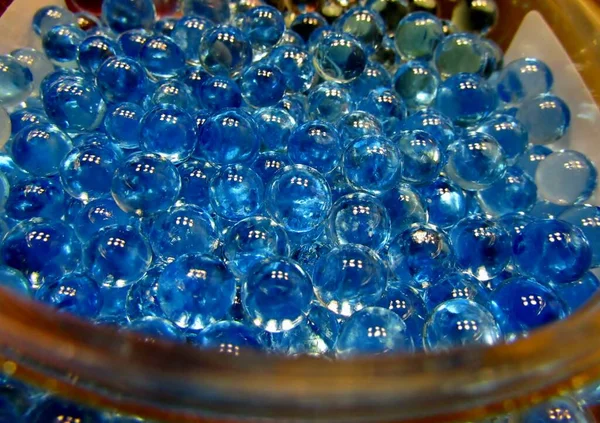 Blue Aroma Oil Scented Gel Beads Jar — Stock Photo, Image