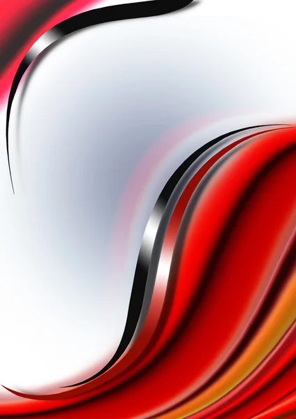 Hintergrund mit rot und schwarz glänzenden Kurven — Stockfoto