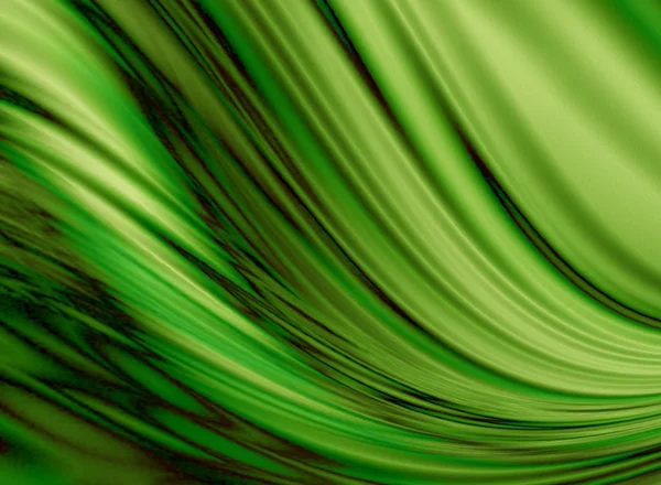 Wellenförmig fließender grüner Hintergrund beschichtet mit schwarzem Zickzack verwischt Auswaschungen — Stockfoto