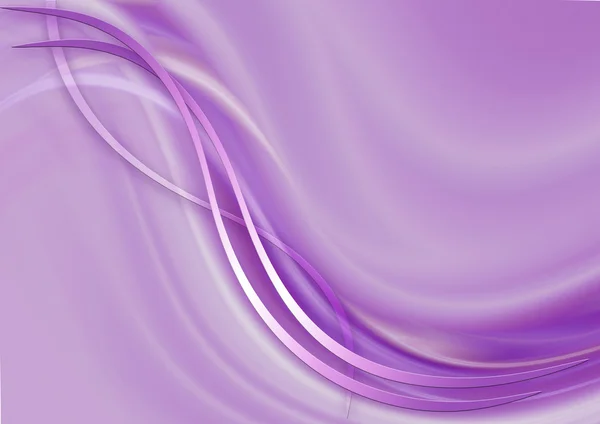 Hintergrund mit fallenden Wellen lila Farbtöne beschichtet lila Satinstreifen — Stockfoto