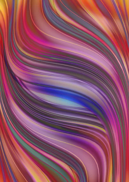 Motley background collected from overlay curved shimmering  wavy stripes — Stock Photo, Image