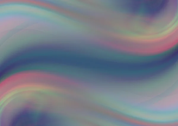 Bluish green background of wavy curves andrainbow flow pastel shades — Stock Photo, Image