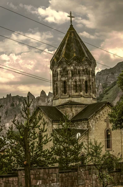 Cathédrale Eglise Grégoire Illuminateur Avec Dôme Parapluie Croix Fenêtres Ovales — Photo