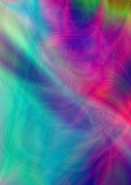 Raso iridescente sfondo coperto caotico forme in movimento — Foto Stock