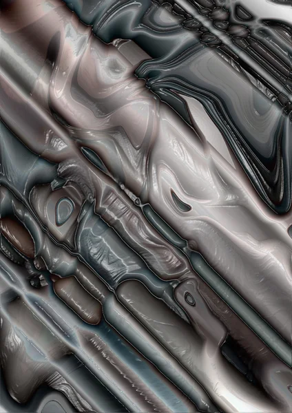 Formes en plastique froissées de nuances de gris irisé clair et foncé — Photo
