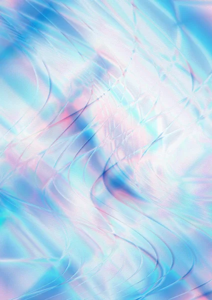 Light blue wavy background covered wavy thin iridescent lines — Stock Photo, Image