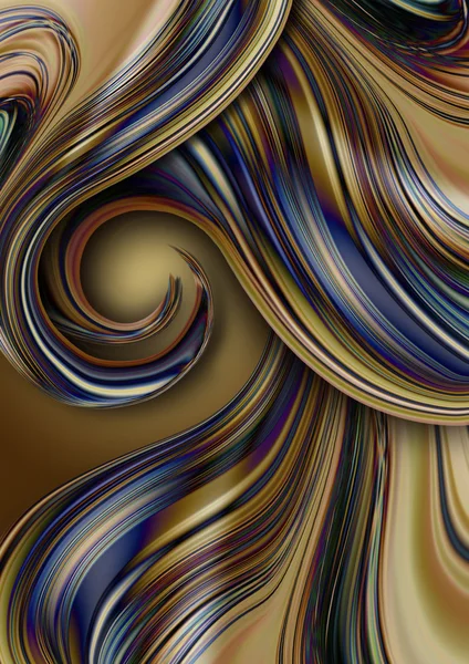 Background of superposed swirling bright striped forms — Stock Photo, Image