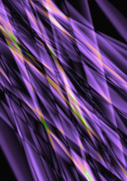 Bright iridescent purple lines on black background — Stock Photo, Image