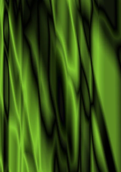 Saten dalgalı yeşil degrade arka plan — Stok fotoğraf