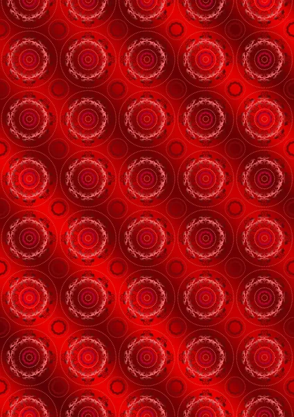 Vermelho ondulado brilhante sem costura fundo com ornamento — Fotografia de Stock
