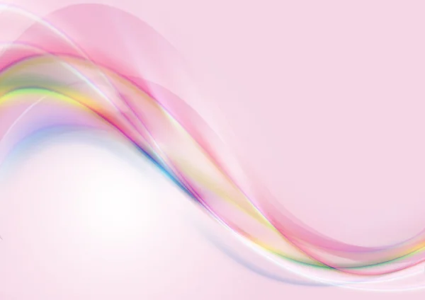 ピンクのグラデーション背景に輝くウェーブ ストライプ — ストック写真