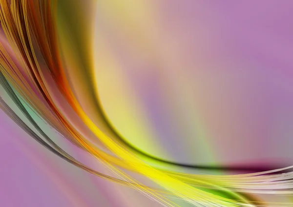 Vivid iridescent background with oval strips and curves — Stock Photo, Image