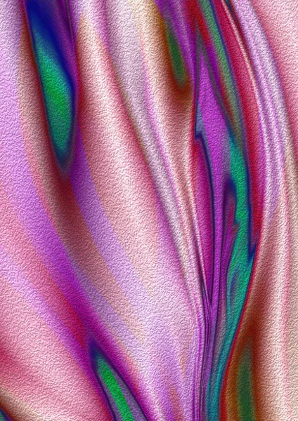 Abstract pink wavy crimson canvas with iridescent smudges — Stock Photo, Image