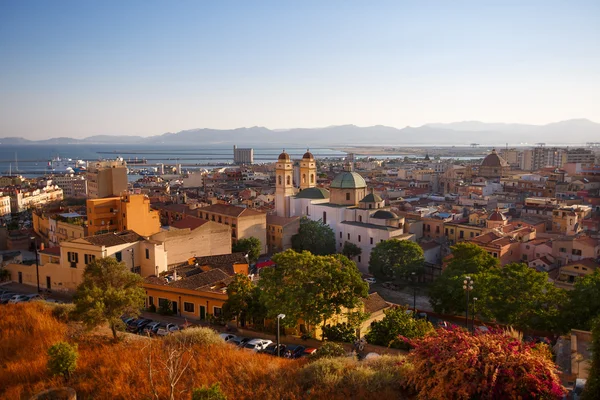 Panorama görünümünü cagliari, Sardunya, İtalya, Avrupa