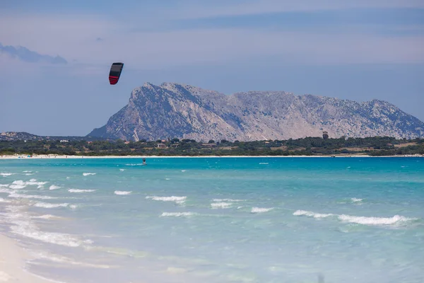 Sardinya, İtalya için güzel bir plaj Panoraması