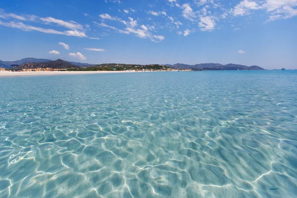 Panorama of idyllic beach with turquoise water — Stock Photo, Image