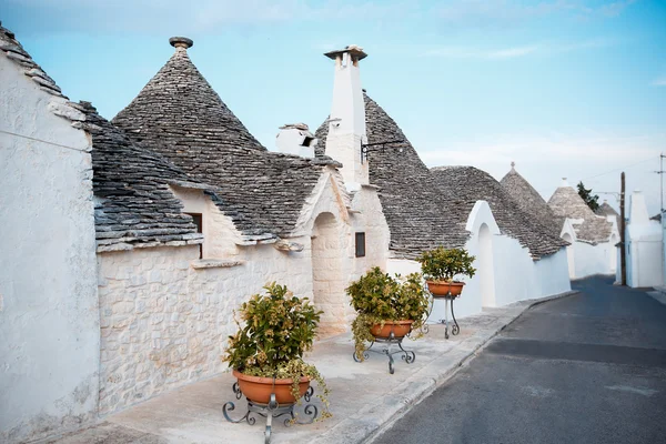 ALBEROBELLO, Trulli casas tradicionais em Alberobello, Itália — Fotografia de Stock