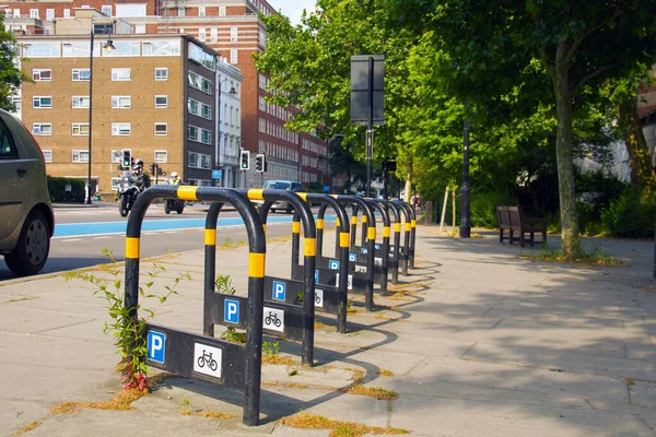 Parking Vélo Unoccupied Kensington Qui Est Quartier Dans Royal Borough — Photo