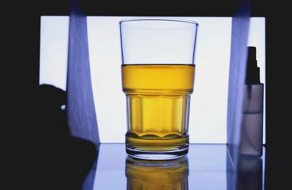 Achter Het Schietproces Van Een Glas Bier Objectfotografie Thuis Fotos — Stockfoto