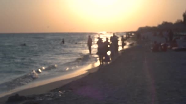 Costa do mar ao pôr do sol — Vídeo de Stock