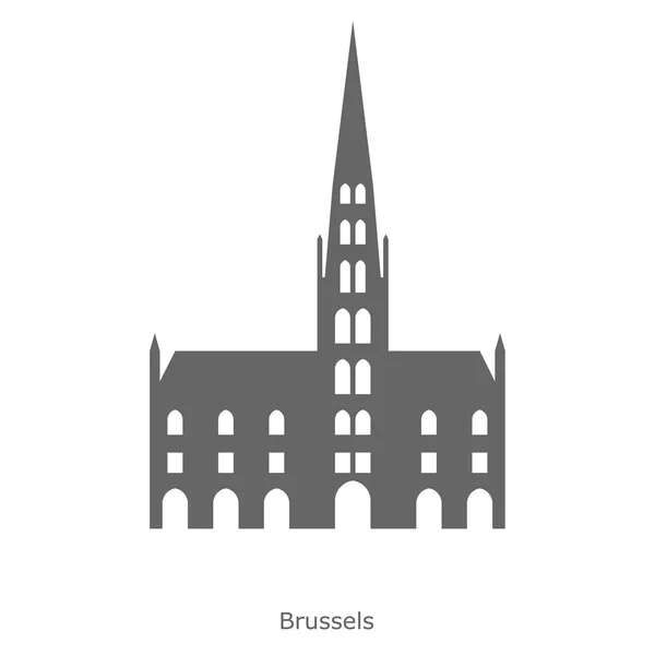 Brussels Town Hall, Bélgica — Vetor de Stock