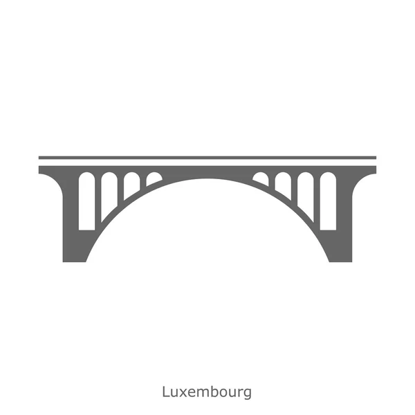Adolphe Bridge - Luxembourg — Stock Vector