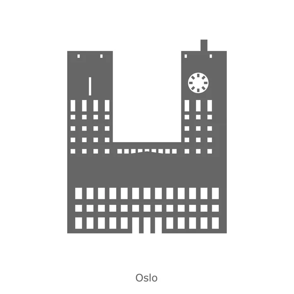 Radhous, Ayuntamiento de Oslo - Noruega — Vector de stock