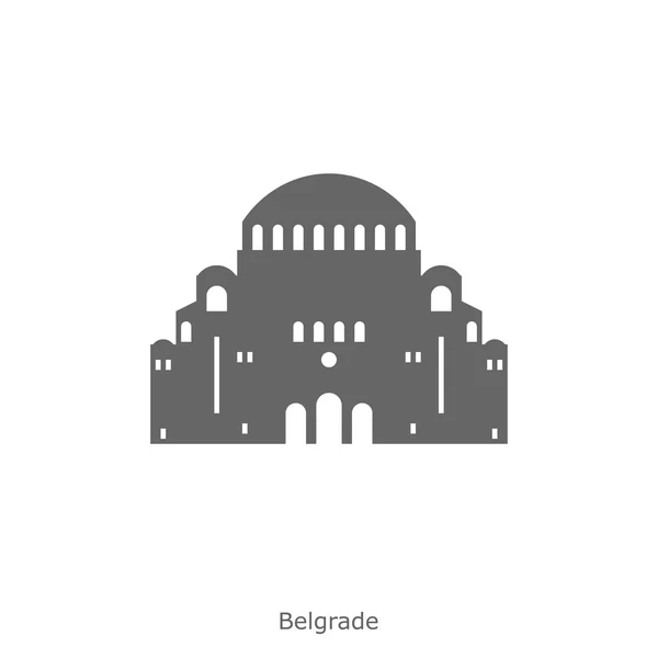 Tempel Sint Sava - Belgrado, Servië — Stockvector