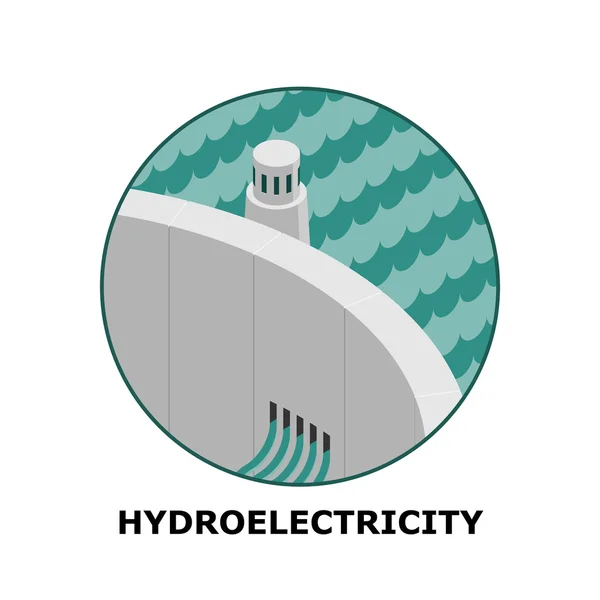Hydro-elektriciteit — Stockvector