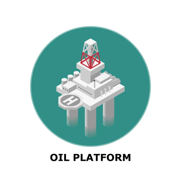 Olieplatform — Stockvector