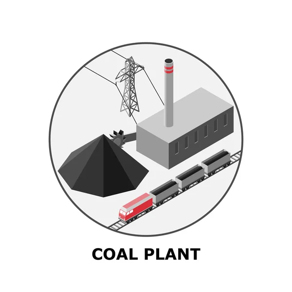 Kömür fabrikası — Stok Vektör