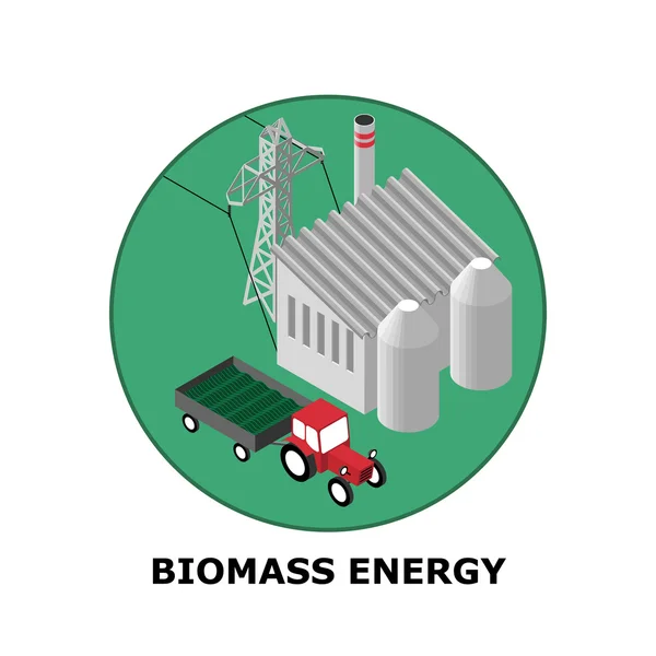 Energía de biomasa — Vector de stock