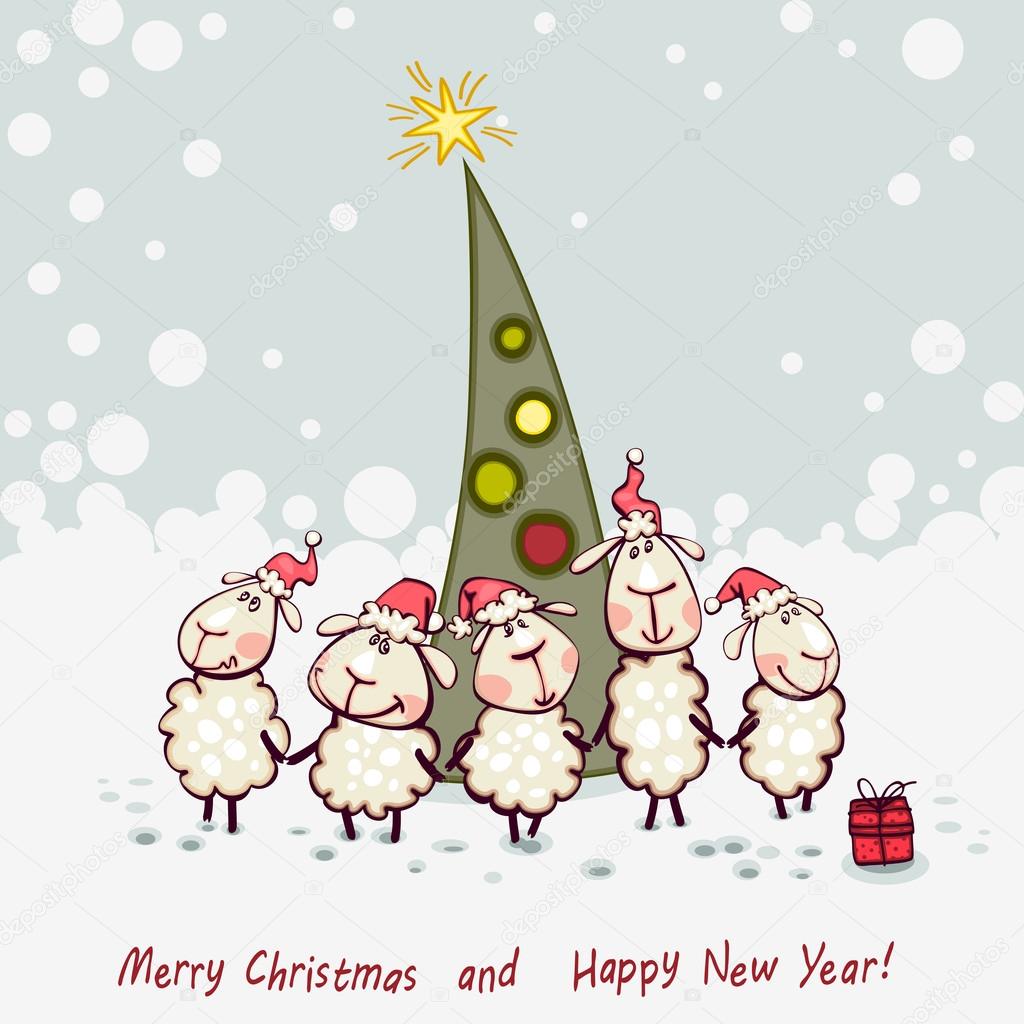 New Year's tree with ram