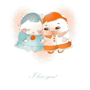 Çift içinde aşk cats