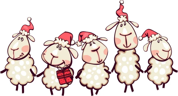 Białe obramowanie z Boże Narodzenie koza — Wektor stockowy