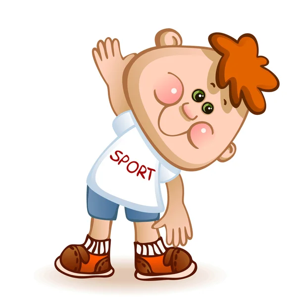 Sport schooljongen — Stockvector