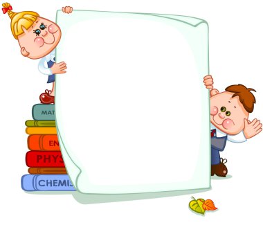 Okul çocukları ile çerçeve