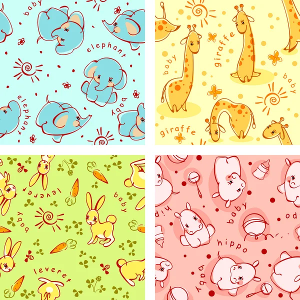 Wallpaper animales salvajes — Vector de stock