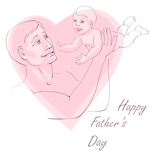 Glücklicher Vatertag — Stockvektor