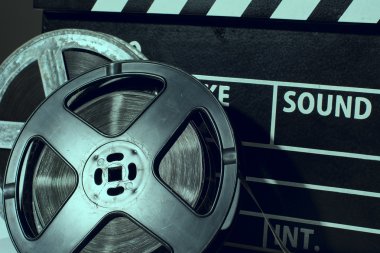 Yakın çekim makara film karşı