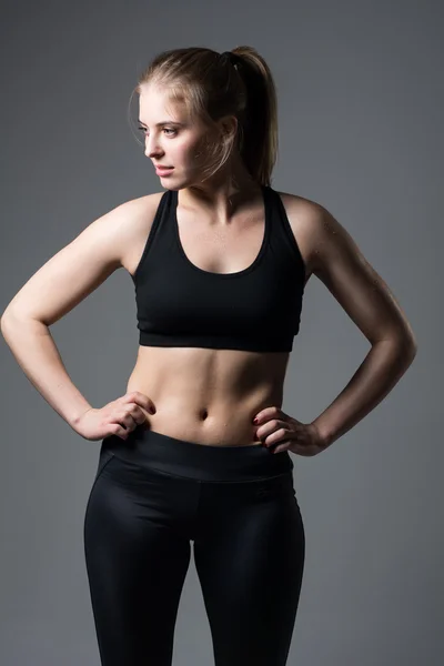 Portrait of the sports girl blonde — Stock Photo, Image